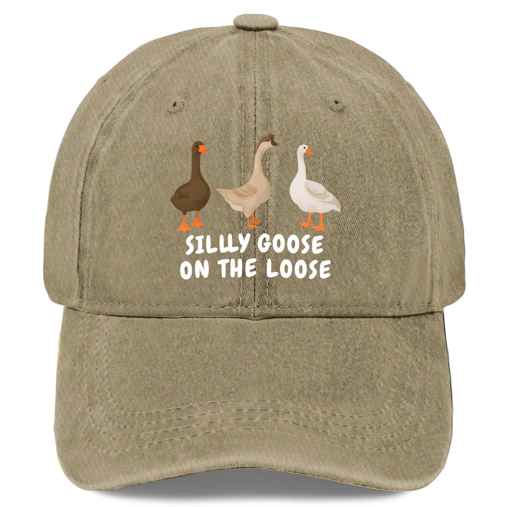 Funny Goose Hat - Silly Goose Design Baseball Cap
