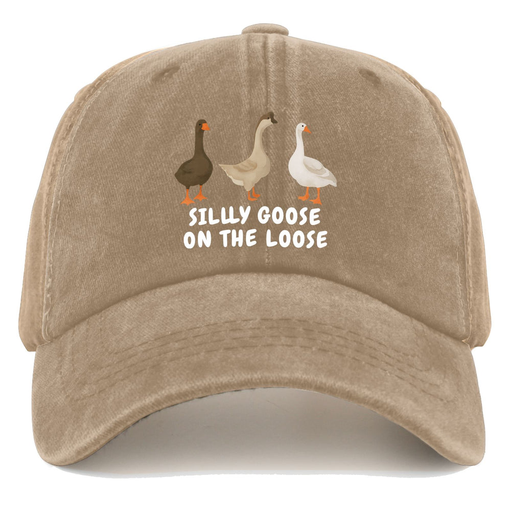 Funny Goose Hat - Silly Goose Design Baseball Cap