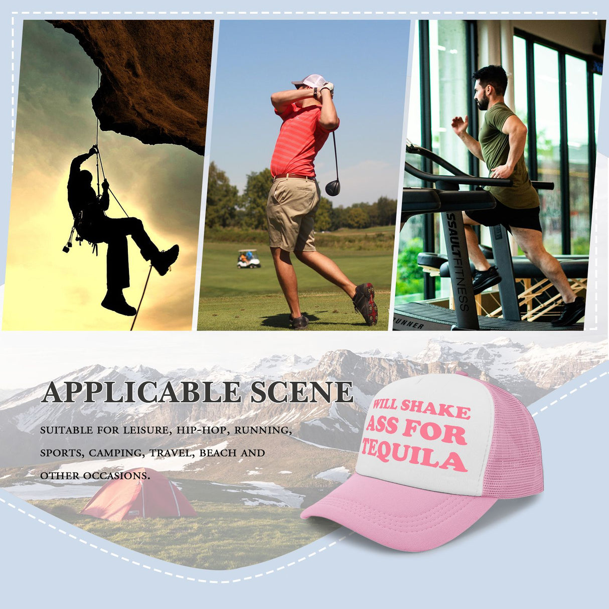 Will Shake Ass For Tequila Funny Party Trucker Hat