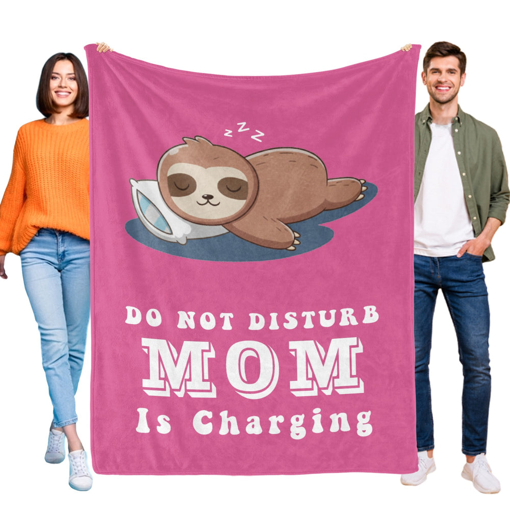 Onlydads Funny Mom Gifts, Mom is Charging Sloth Blanket, Moms Birthday Mothers Day
