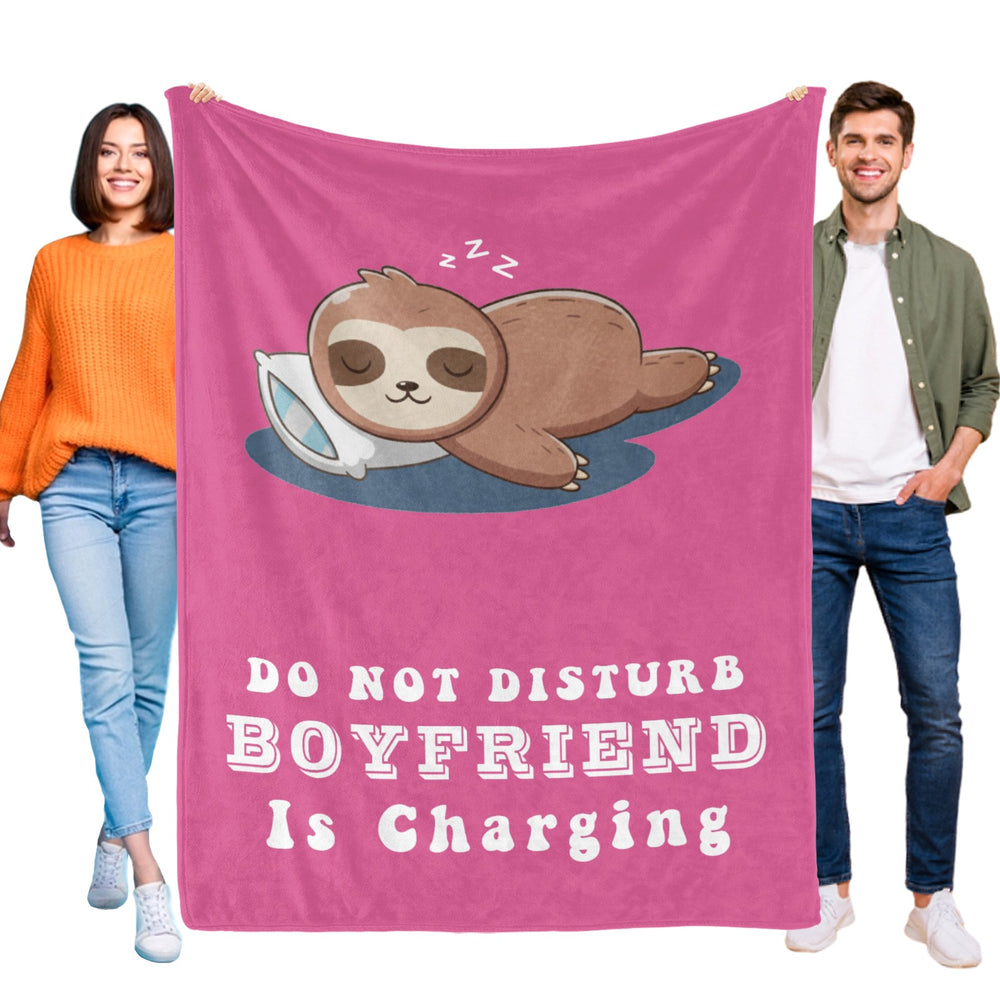 Onlydads Boyfriend is Charging Sloth Blanket, Boyfriend Gifts for Birthday Day