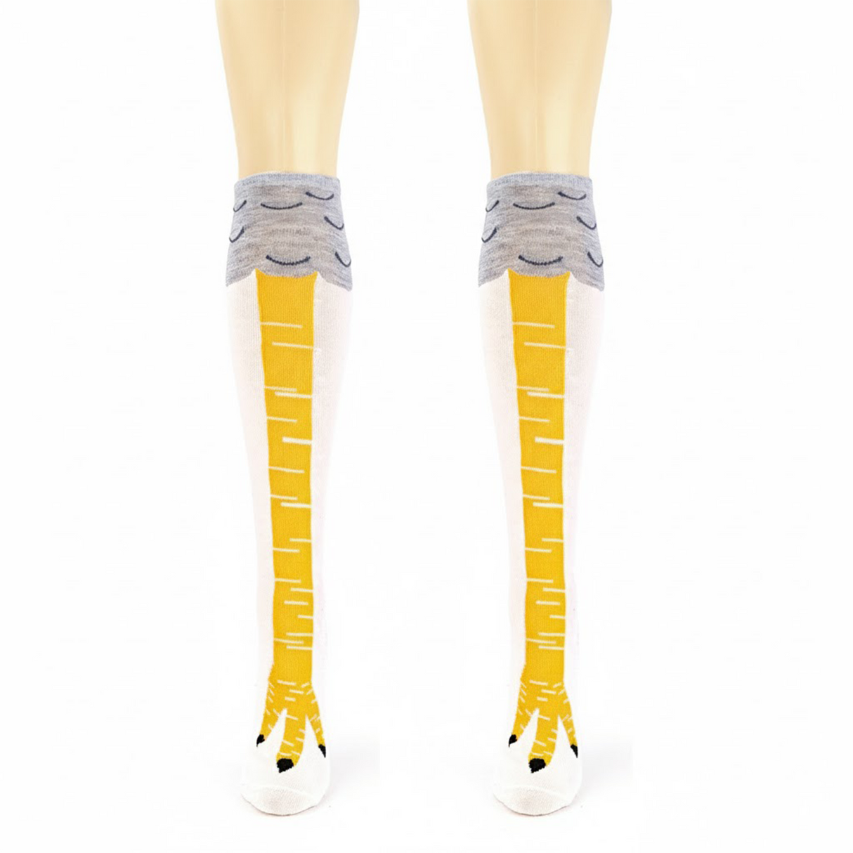 Funny Crazy Chicken Leg Feet Socks for Men and Women- Novelty High Socks Funny Gifts