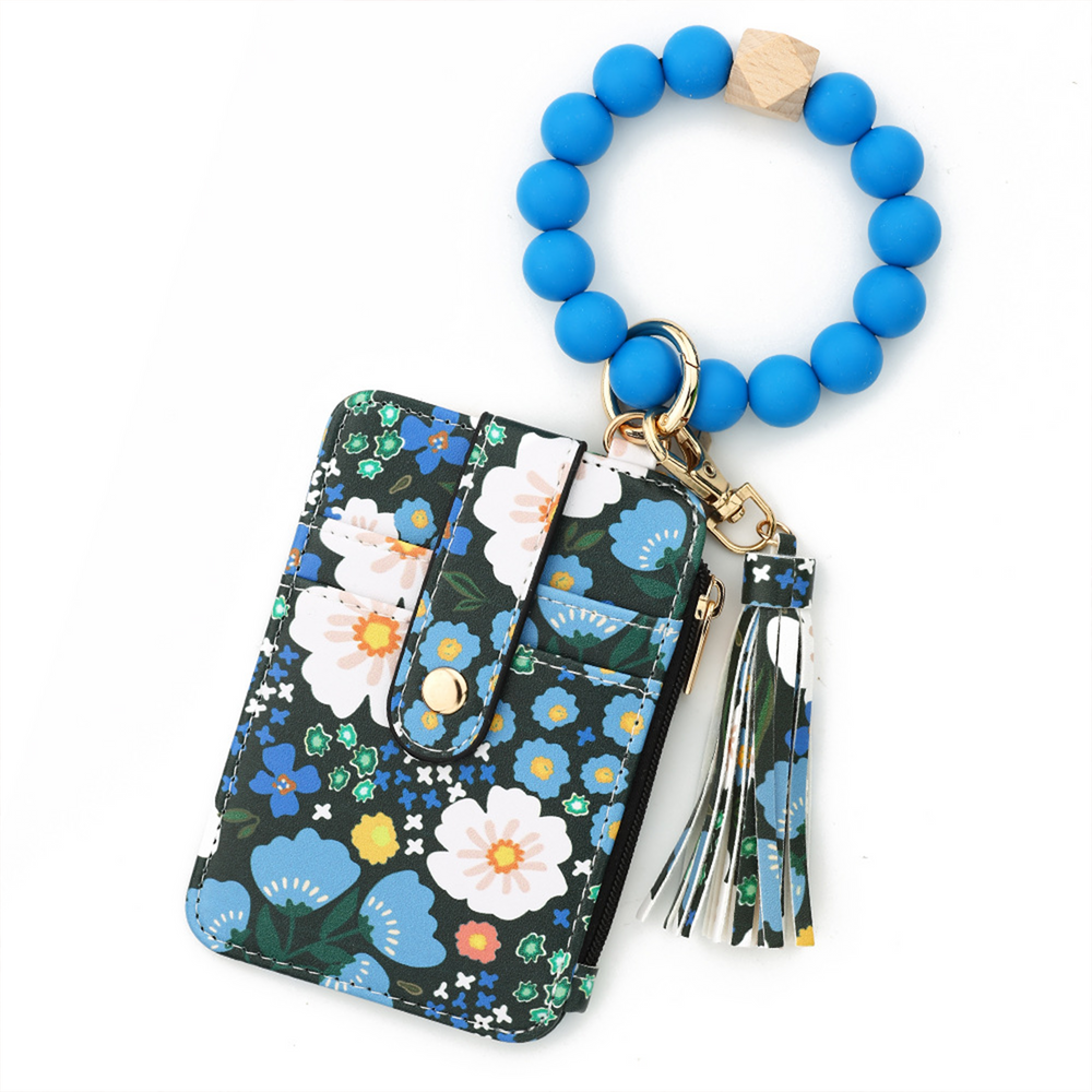 Flower Keychain Wristlet Wallets for Women | Boho Style Keychain Wallet | Birthday Gifts for Wifes from Husband