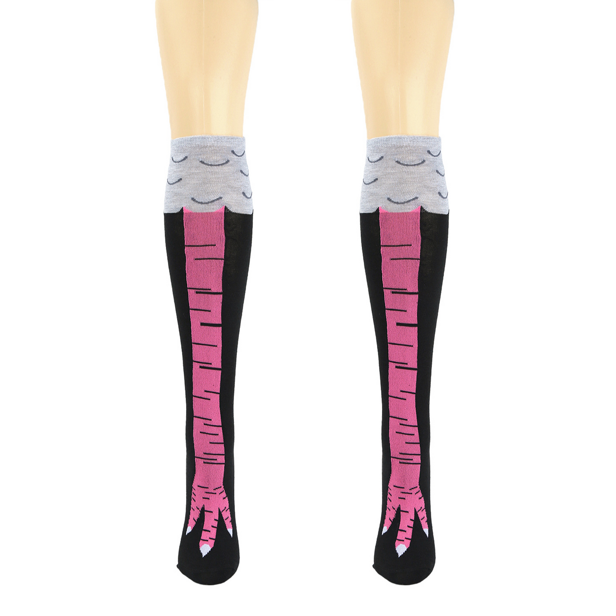 Funny Crazy Chicken Leg Feet Socks for Men and Women- Novelty High Socks Funny Gifts
