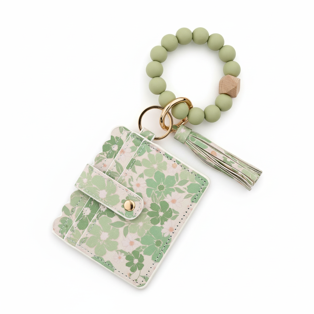 Flower Keychain Wristlet Wallets for Women | Boho Style Beaded Tassel Keychain Wallet | Birthday Gifts for Wifes from Husband