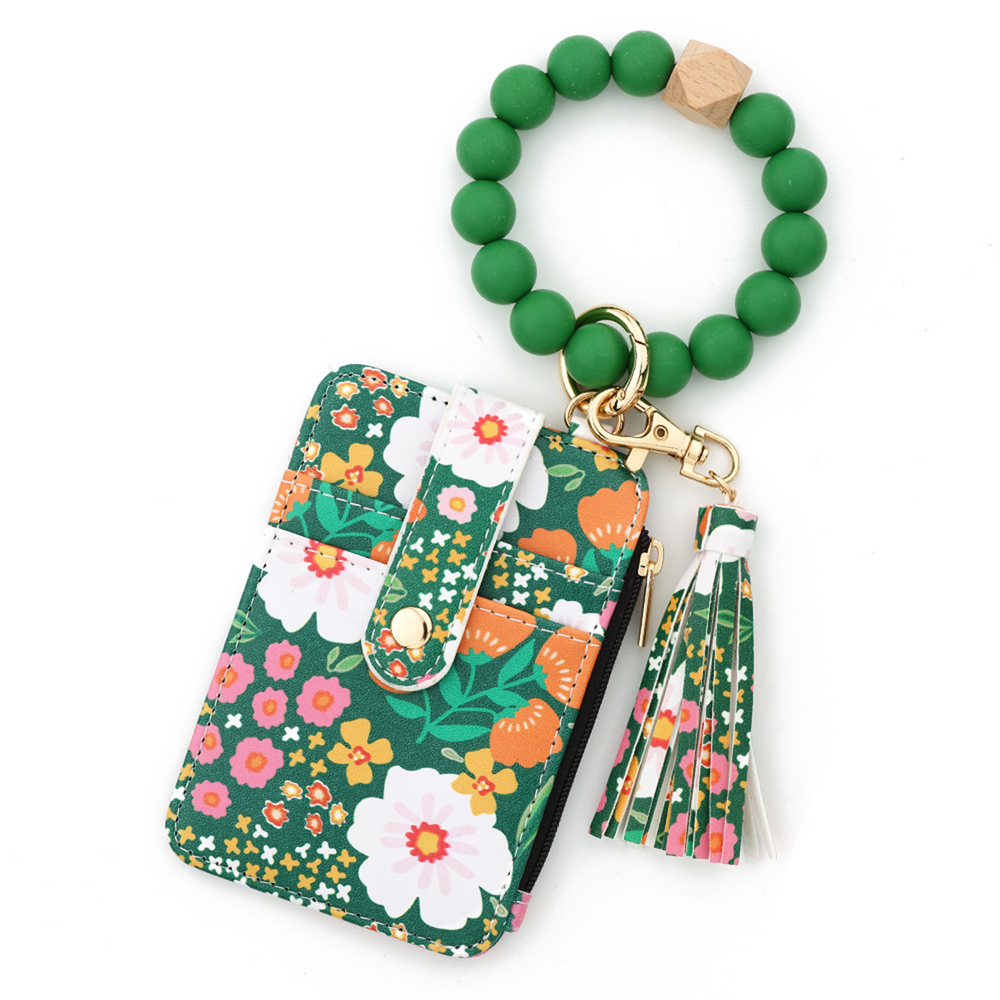 Flower Keychain Wristlet Wallets for Women | Boho Style Keychain Wallet | Birthday Gifts for Wifes from Husband
