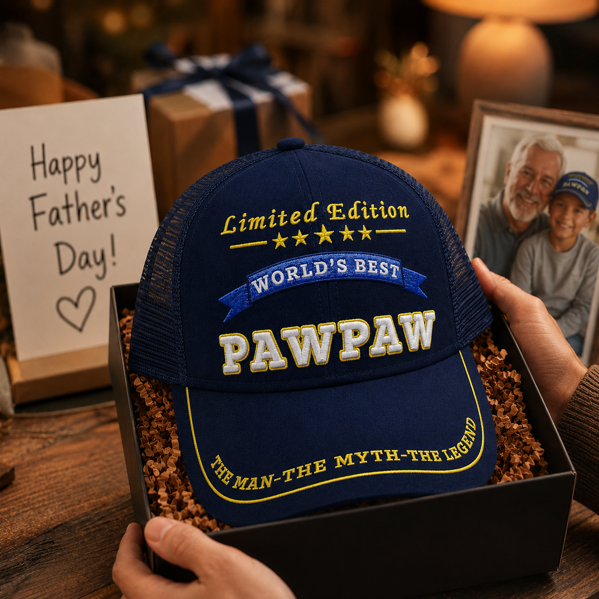 World's Best Pawpaw Embroidered Trucker Hat – Grandpa Birthday Gift