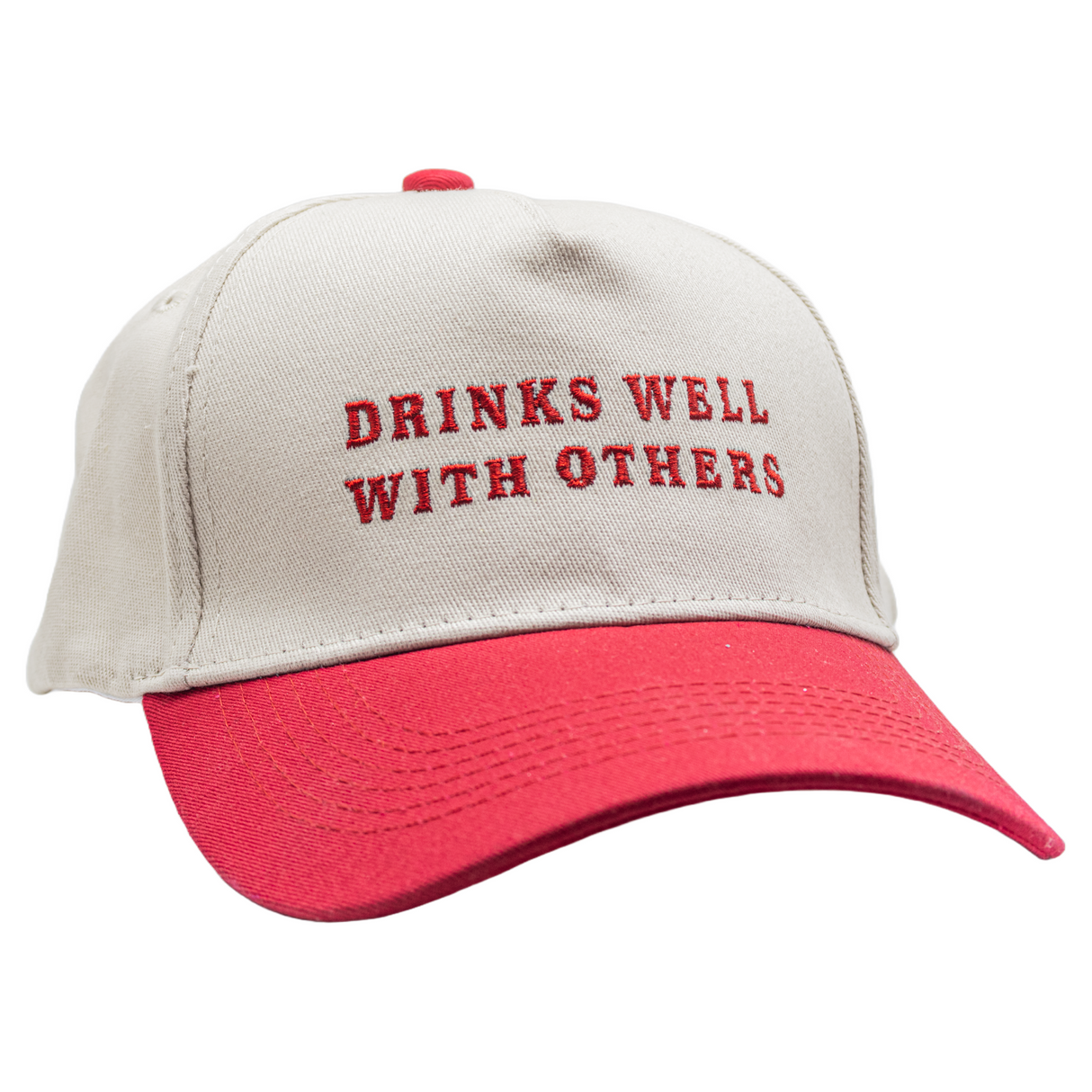 Drinks Well with Others Embroidery Hat for Women
