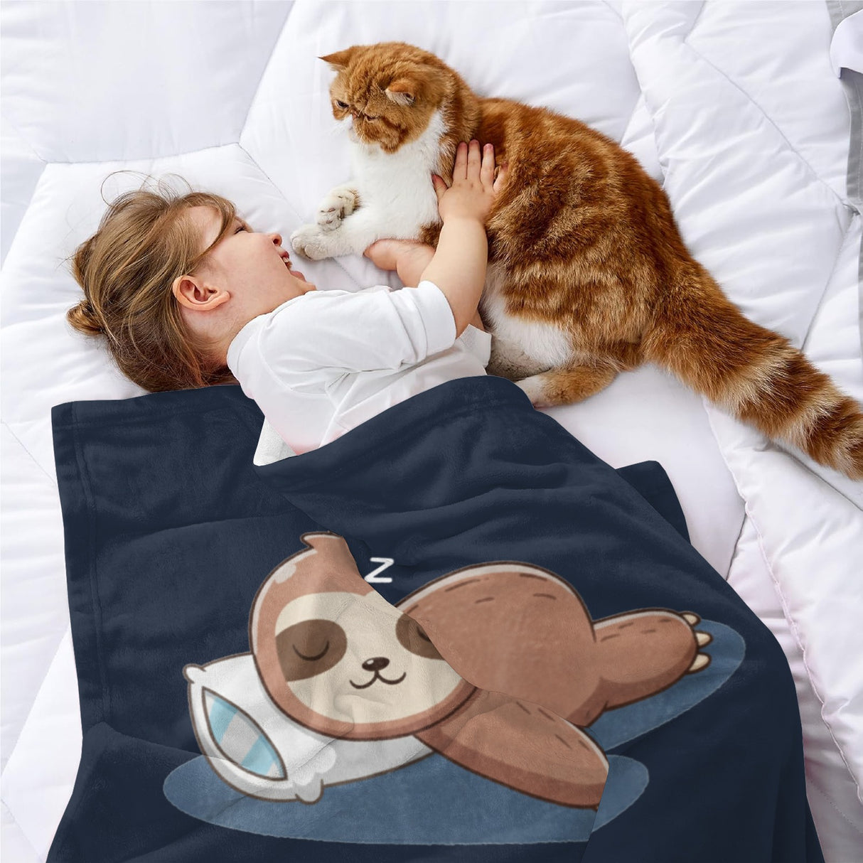 Onlydads Funny Husband Gifts, Husband is Charging Sloth Blanket, Husbands Birthday Fathers Day