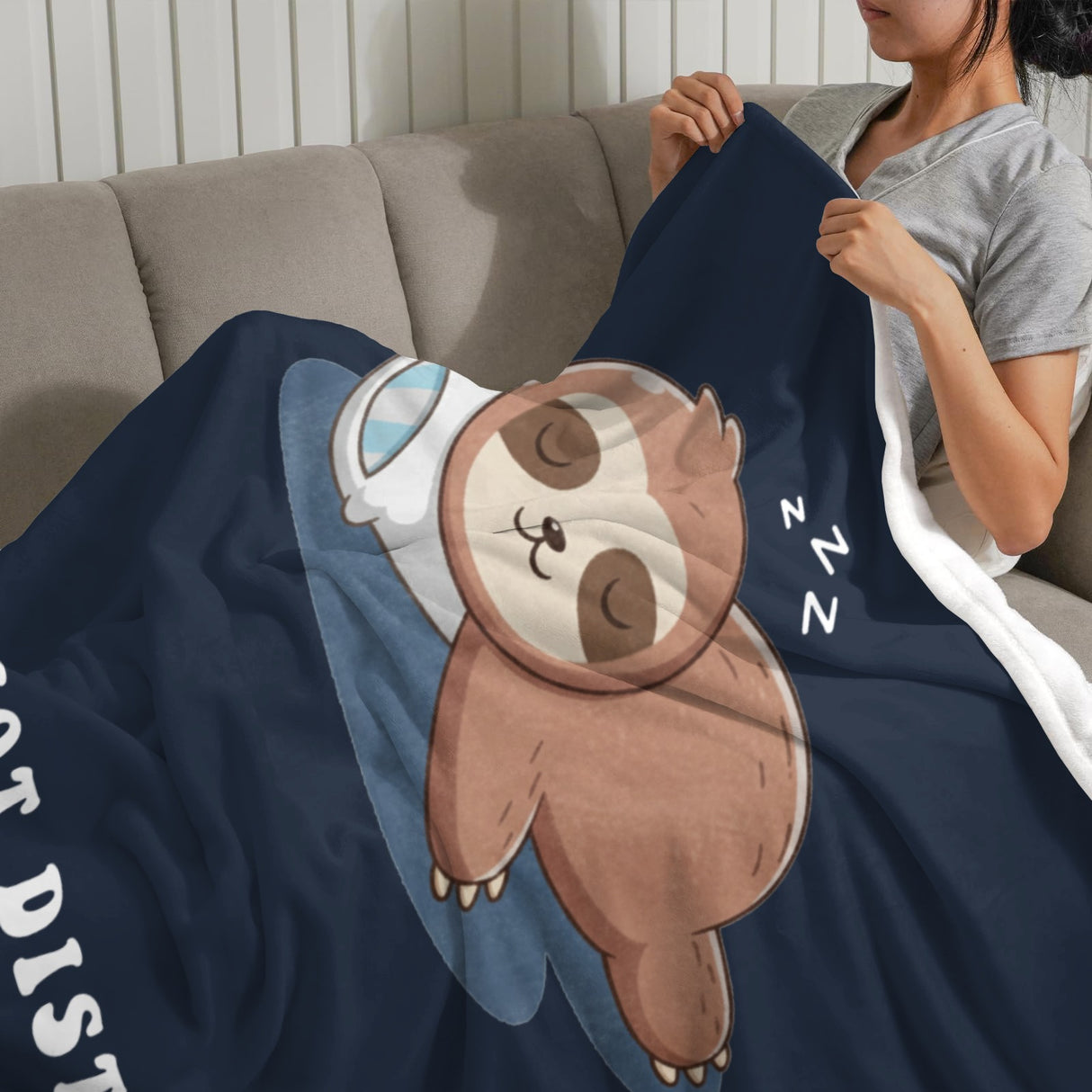 Onlydads Funny Husband Gifts, Husband is Charging Sloth Blanket, Husbands Birthday Fathers Day