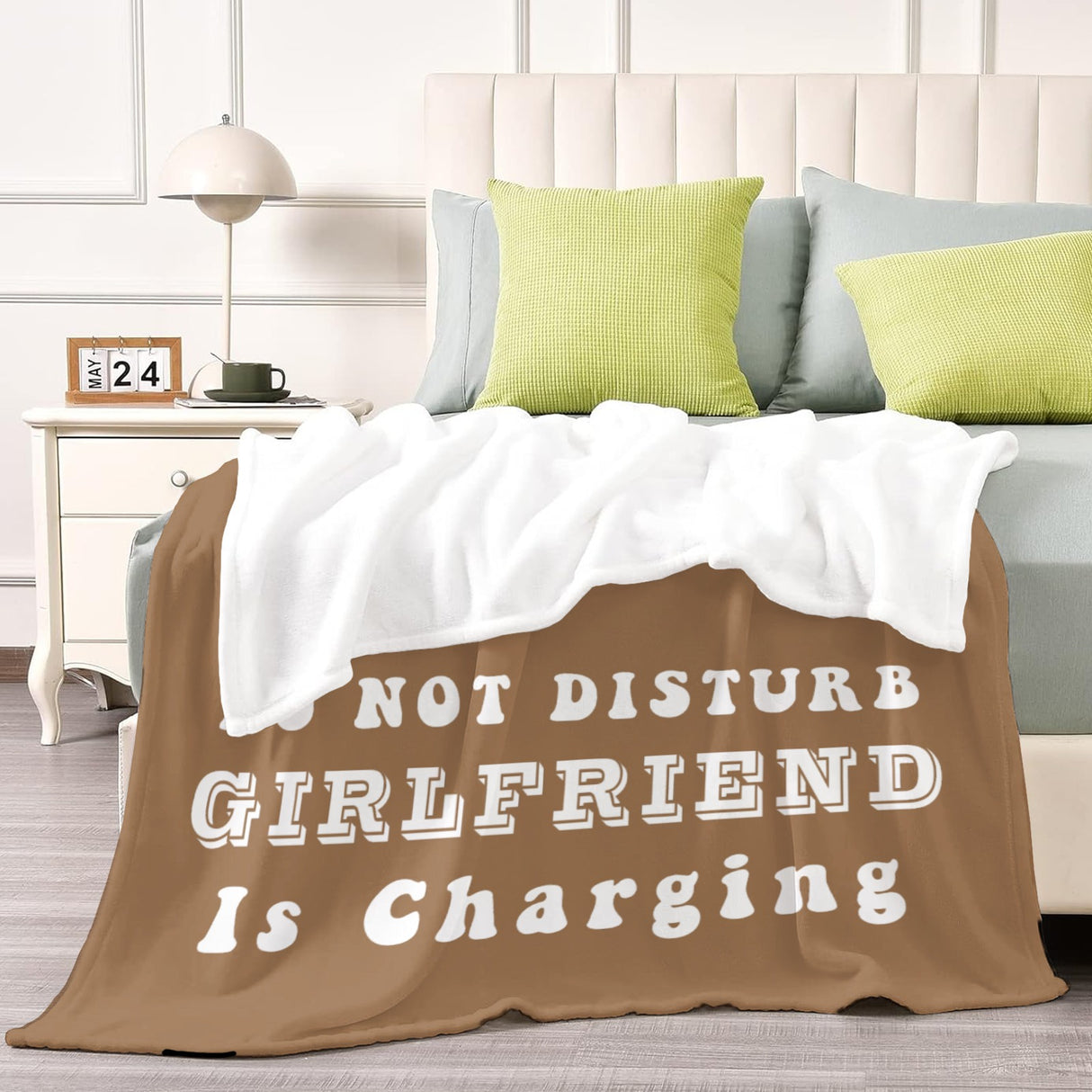 Funny Girlfriend Gifts Girlfriend is Charging Sloth Blanket