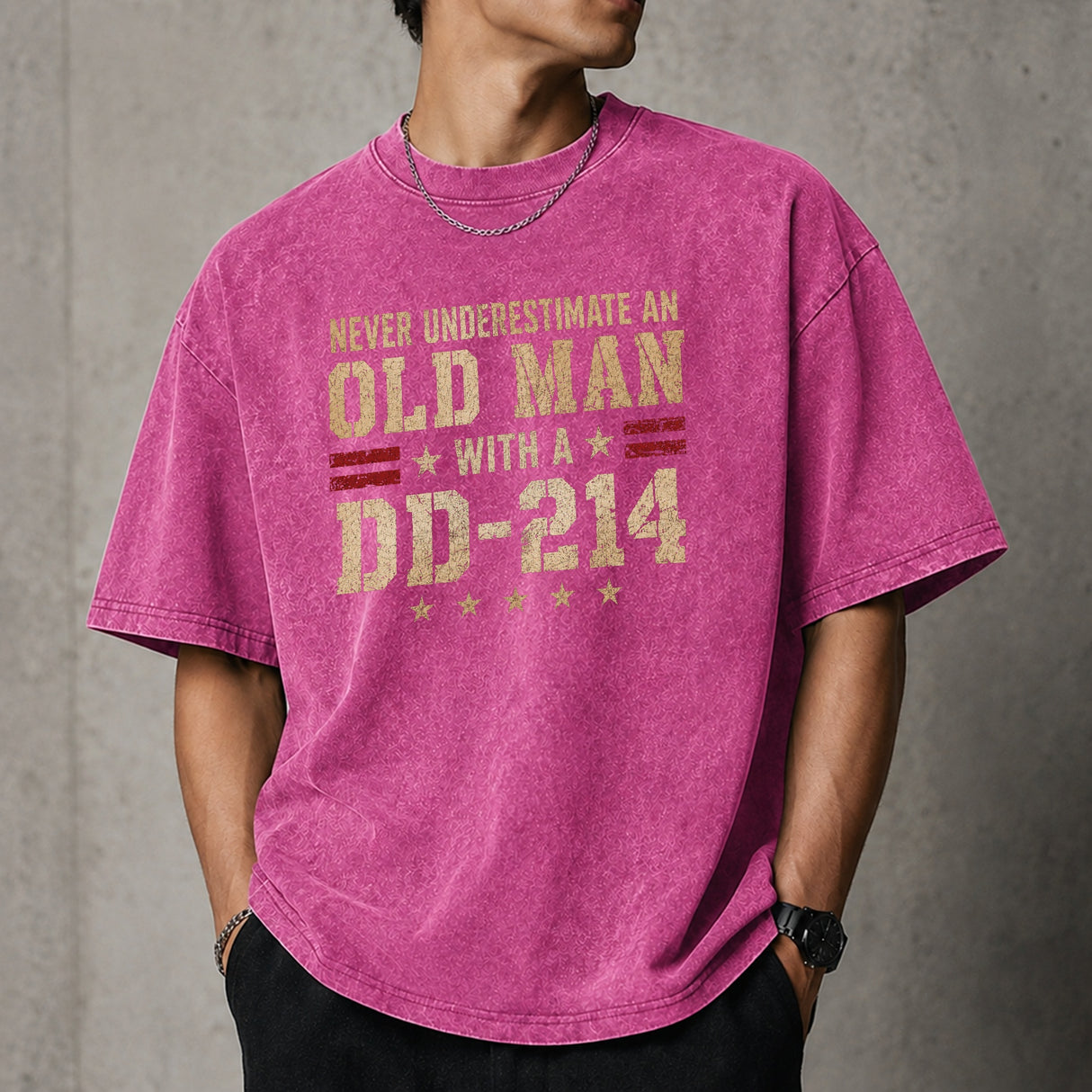 Never Underestimate an Old Man With a DD-214 Shirt