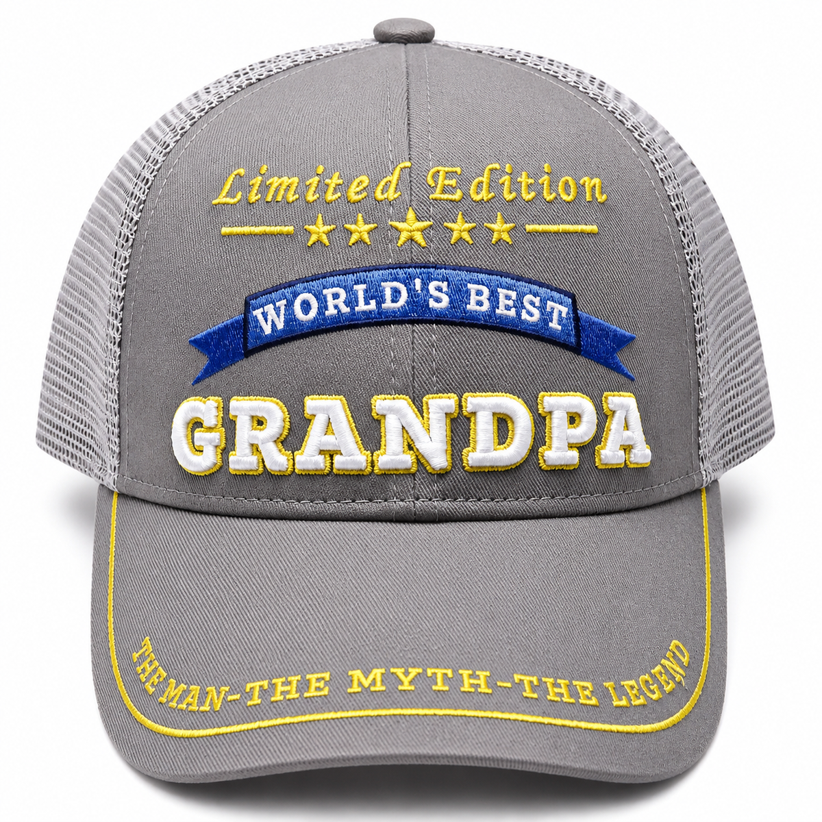 World's Best Grandpa Embroidered Trucker Hat – Grandpa Birthday Gift