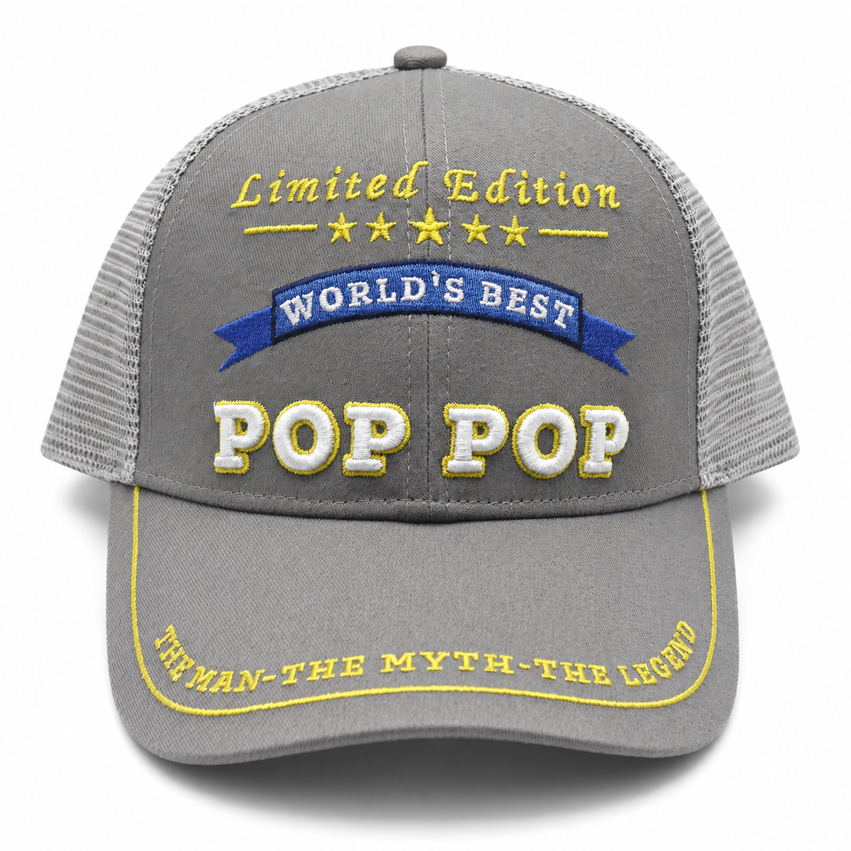 World's Best Pop Pop Embroidered Trucker Hat – Grandpa Birthday Gift
