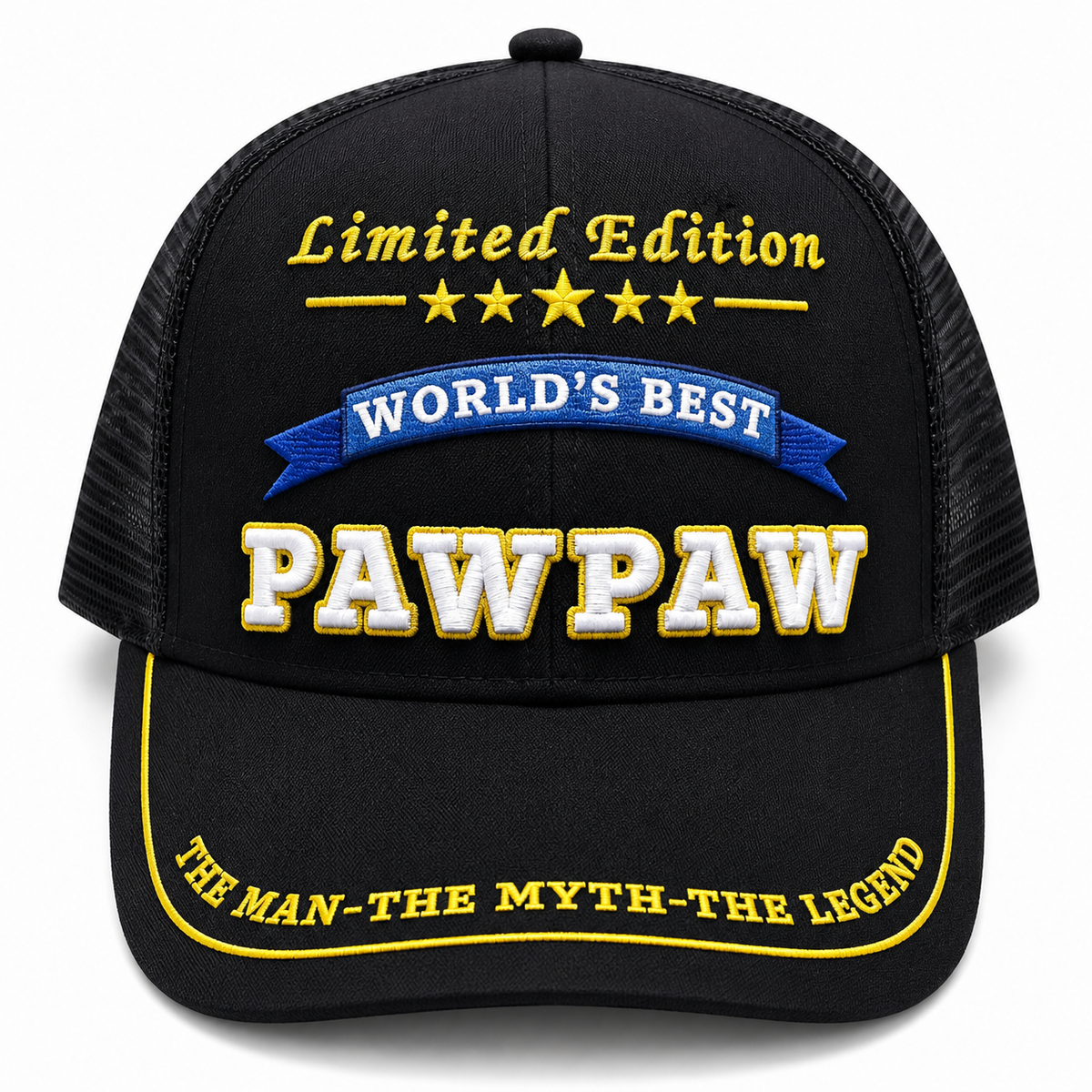 World's Best Pawpaw Embroidered Trucker Hat – Grandpa Birthday Gift