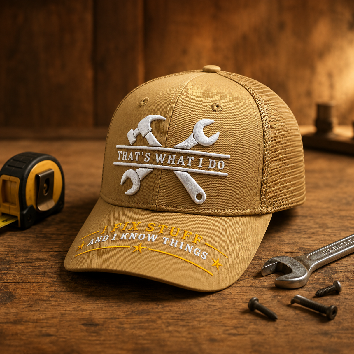 I Fix Stuff Funny Dad Hat,Gifts for Men Who Have Everything,Fathers Day Birthday Gift for Dad OR Husband