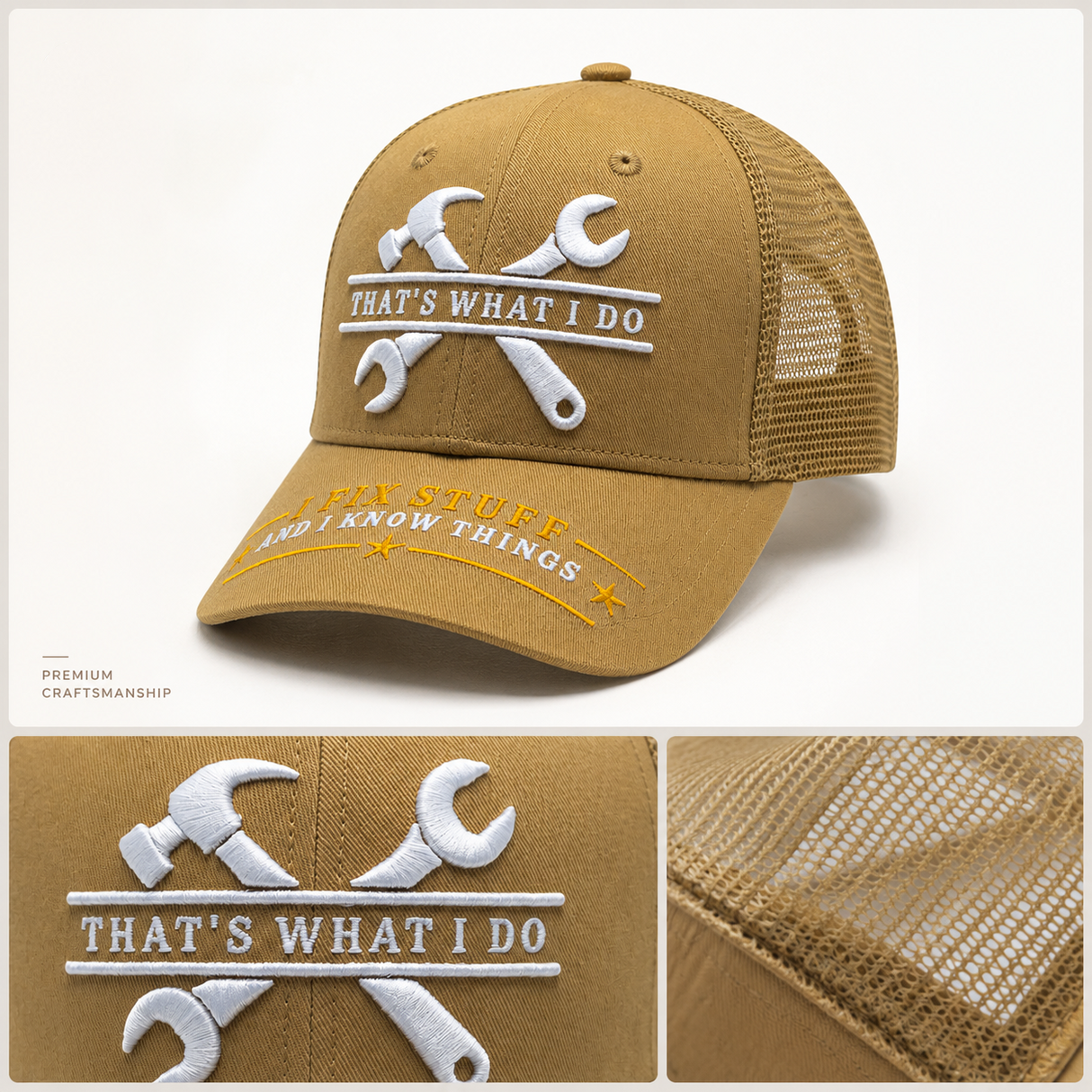 I Fix Stuff Funny Dad Hat,Gifts for Men Who Have Everything,Fathers Day Birthday Gift for Dad OR Husband