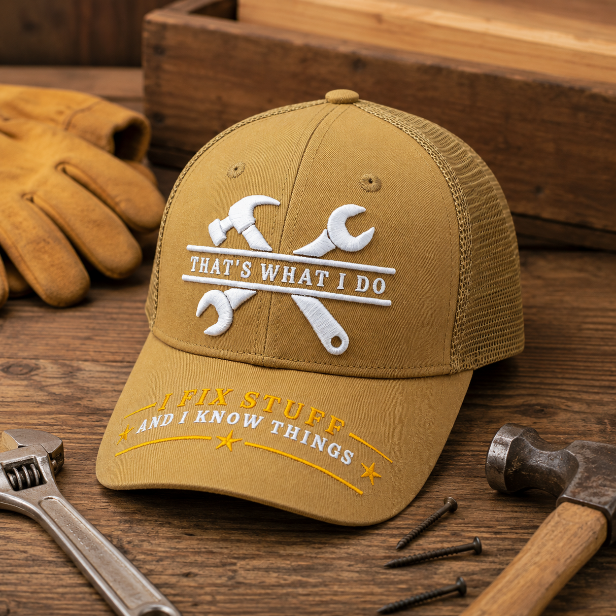 I Fix Stuff Funny Dad Hat,Gifts for Men Who Have Everything,Fathers Day Birthday Gift for Dad OR Husband