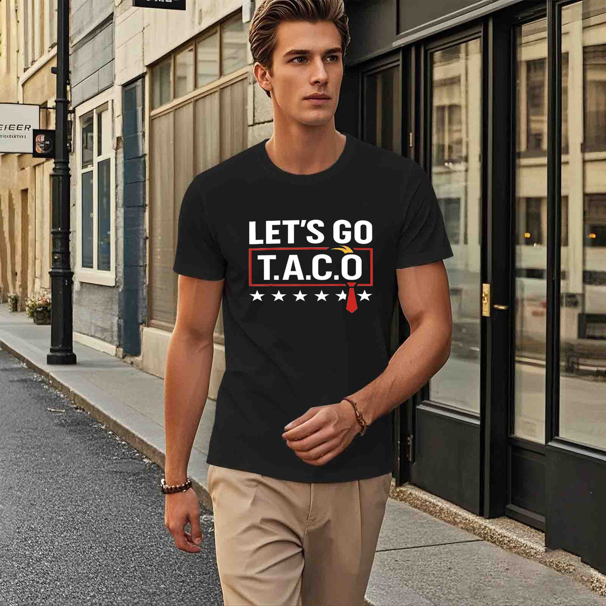 Onlydads Funny Let's Go Taco Graphic T-Shirt for Men Women