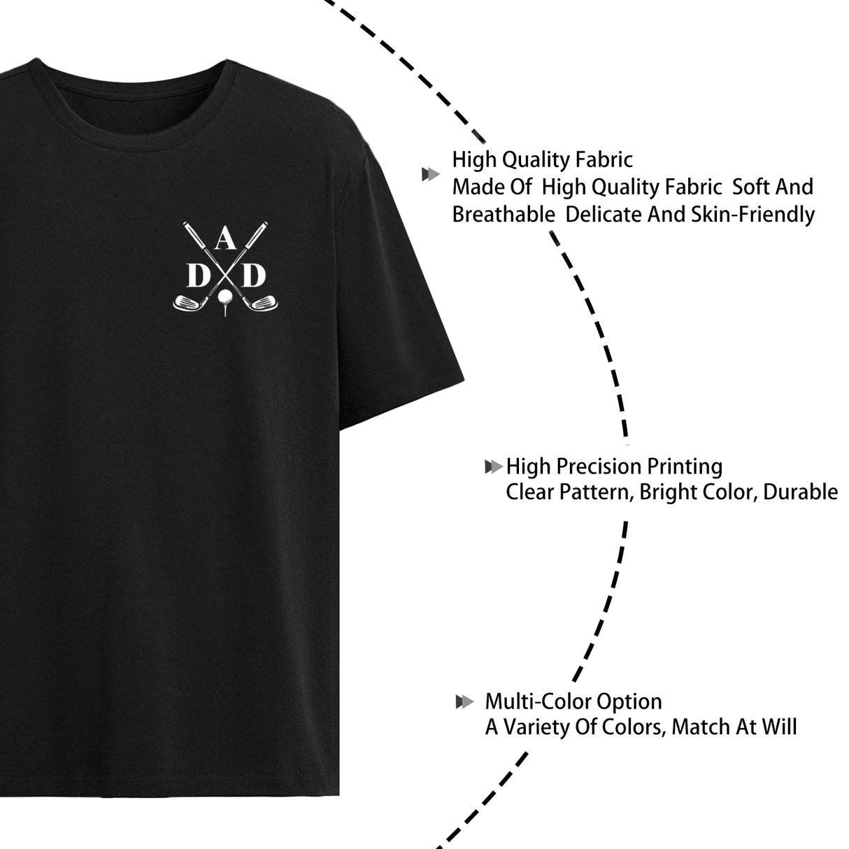Onlydads Golf Theme Graphic Tee for Men Casual Wear
