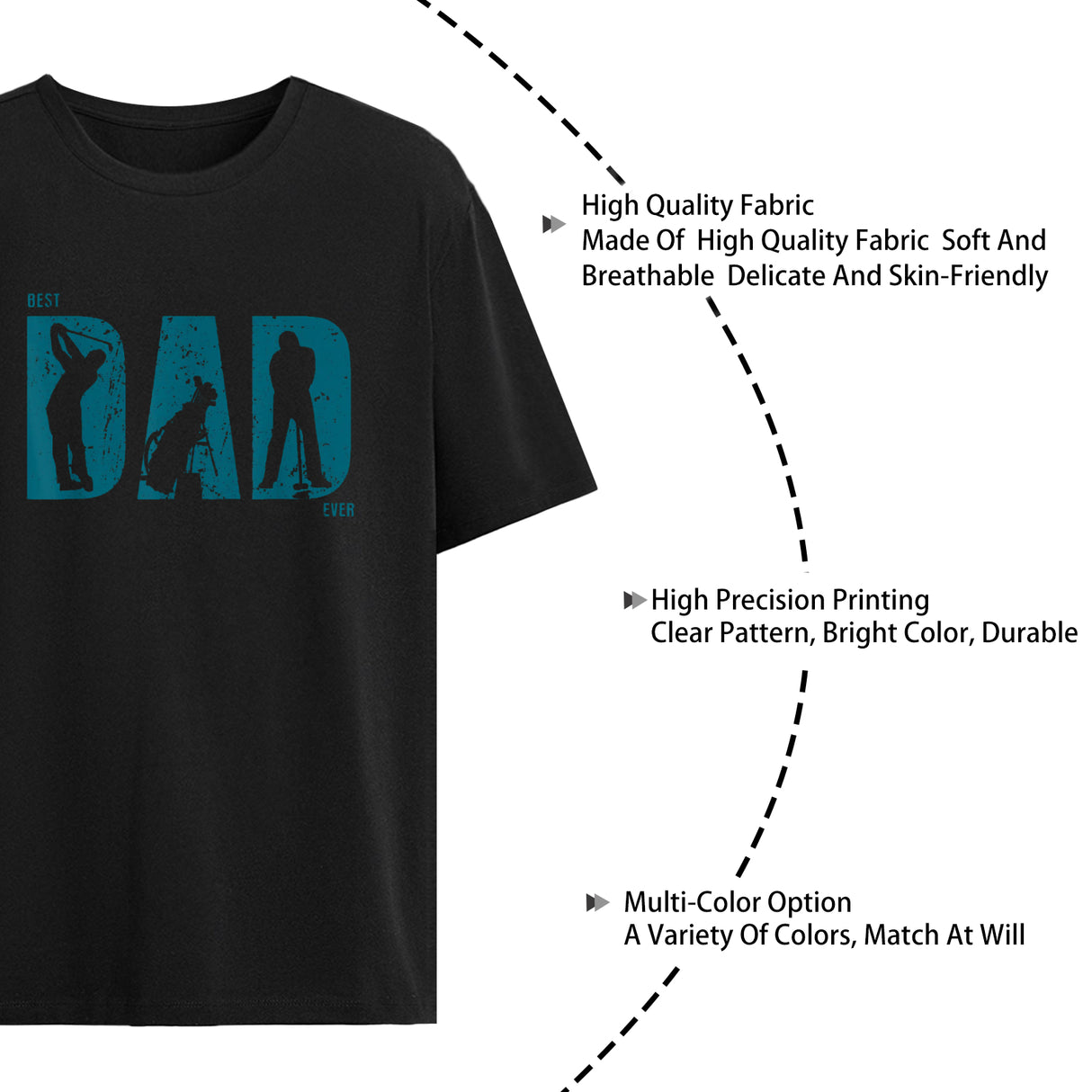 Onlydads Golf-Inspired T-Shirt for Men, Casual Graphic Tee