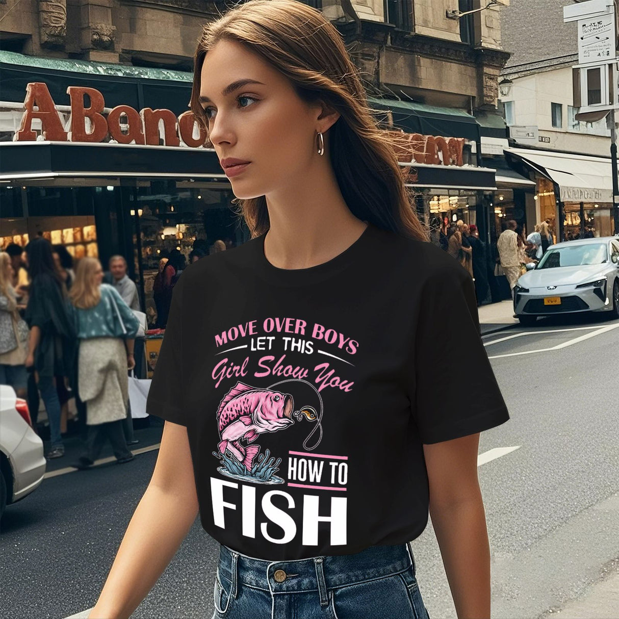 Move Over Boys Let A Girl Show You How To FISH T-Shirt - Fun and Stylish Casual Wear