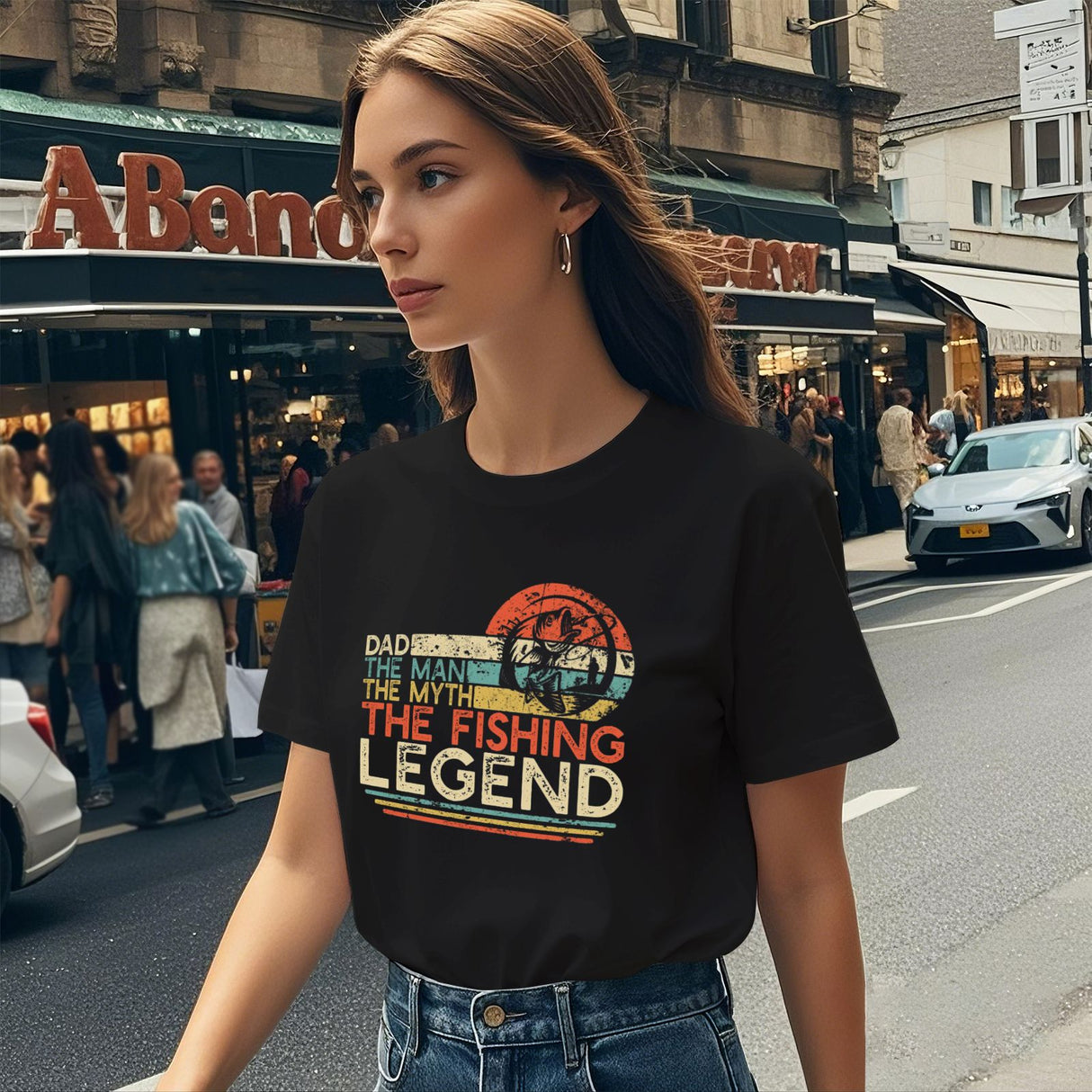 Dad The Man The Myth The Fishing Legend T-Shirt - Fun and Casual Everyday Wear