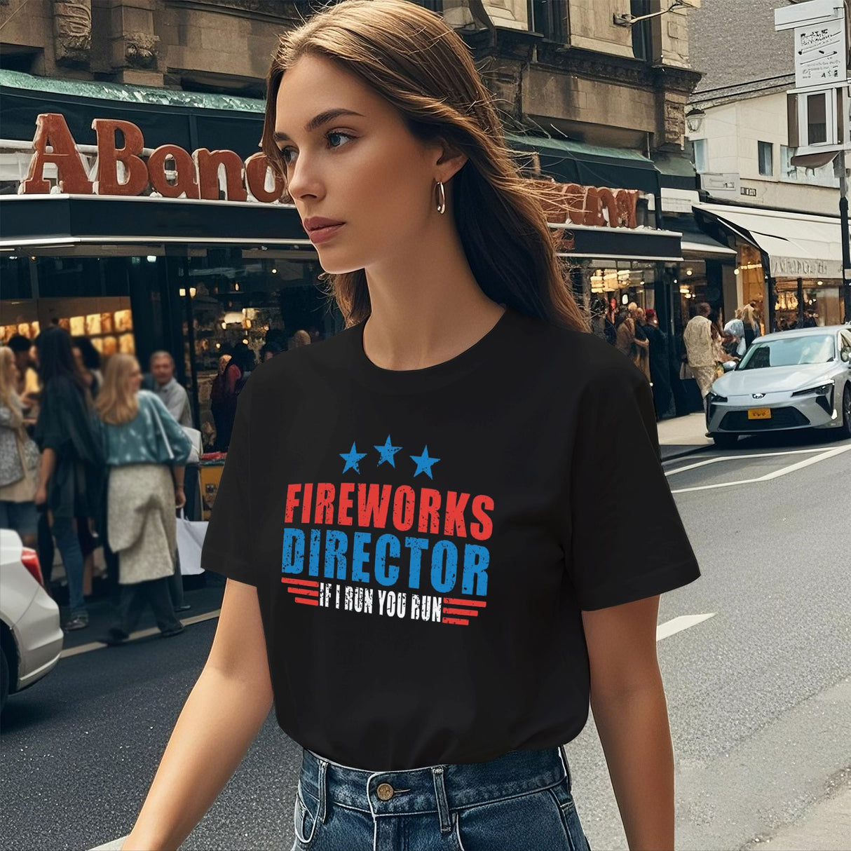 Onlydads Fireworks Director I Run You Run T-Shirt