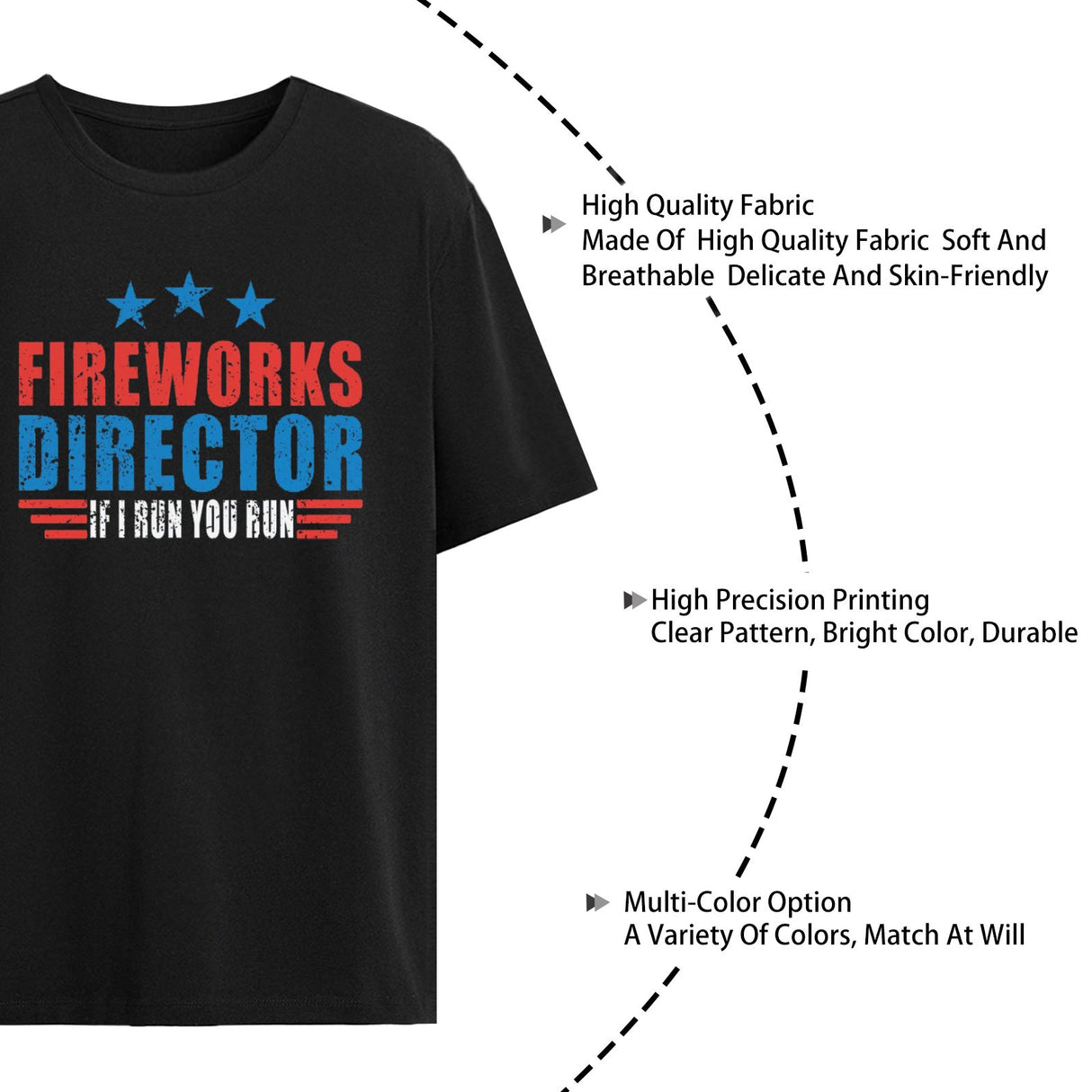 Onlydads Fireworks Director I Run You Run T-Shirt