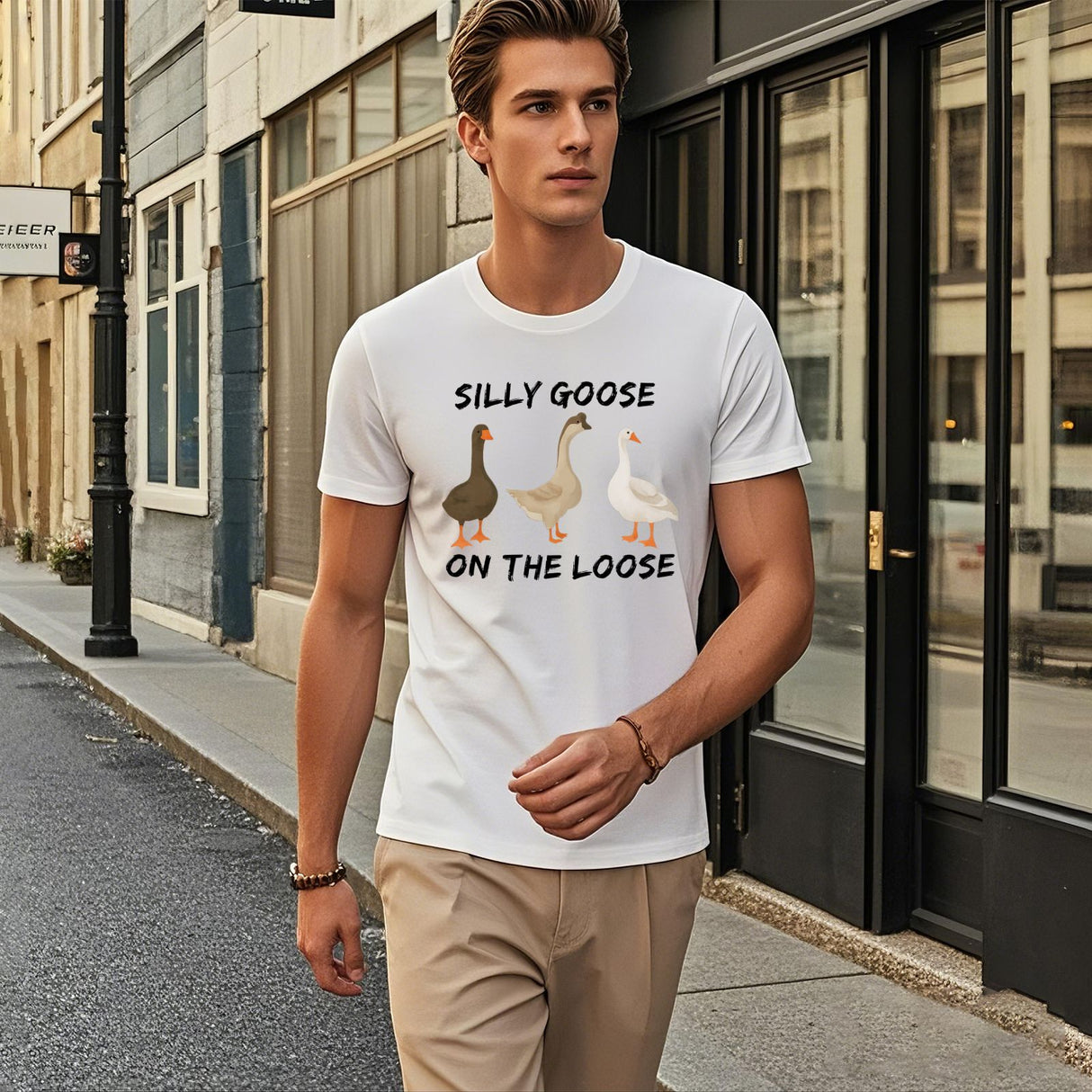 Onlydads Silly Goose On The Loose Graphic T-Shirt for Casual Wear