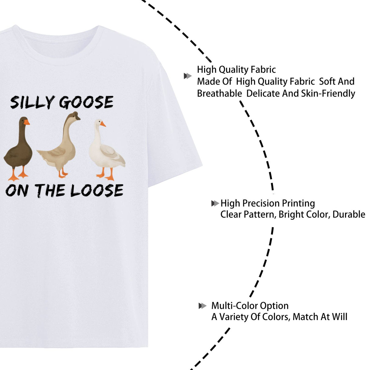 Onlydads Silly Goose On The Loose Graphic T-Shirt for Casual Wear