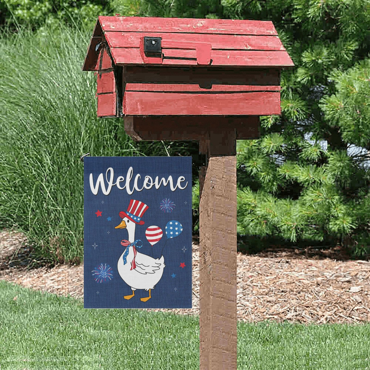 Onlydads Patriotic Funny Goose Garden Flag for 4th of July