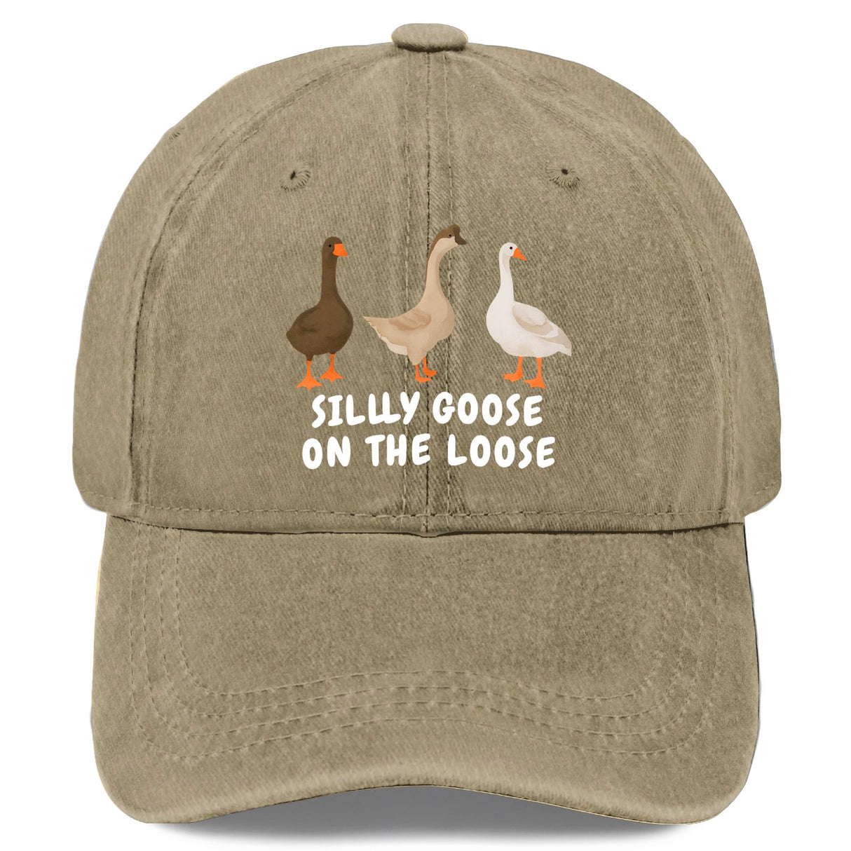 Funny Goose Hat - Silly Goose Design Baseball Cap