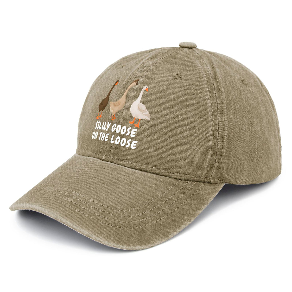 Funny Goose Hat - Silly Goose Design Baseball Cap