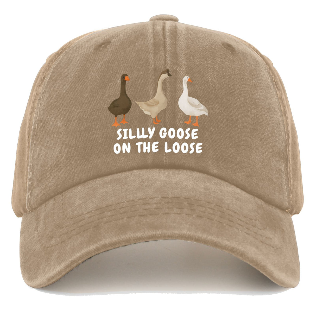 Funny Goose Hat - Silly Goose Design Baseball Cap