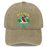 Women's 'It's 5 O'Clock Somewhere' Adjustable Cotton Baseball Cap