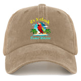 Women's 'It's 5 O'Clock Somewhere' Adjustable Cotton Baseball Cap