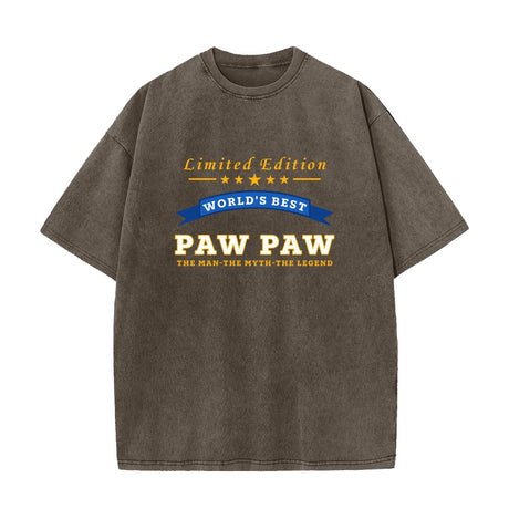 World's Best Paw Paw Limited Edition Grandpa Gift T-Shirt