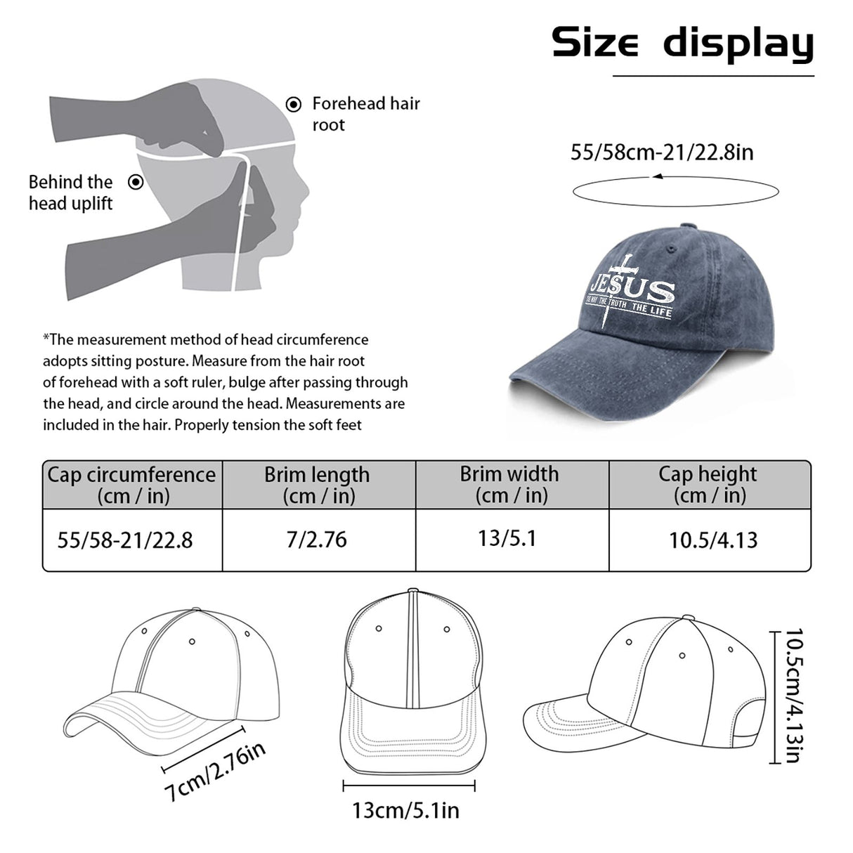 Jesus The Way The Truth The Life Christian Hat