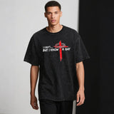 I Can’t But I Know A Guy Christian Cross Graphic T-Shirt, Faith Based Jesus Gift Shirt