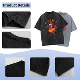 Funny F-Caw-F Chicken Graphic T-Shirt, Sarcastic Rooster Humor Tee, Farm Animal Joke Shirt