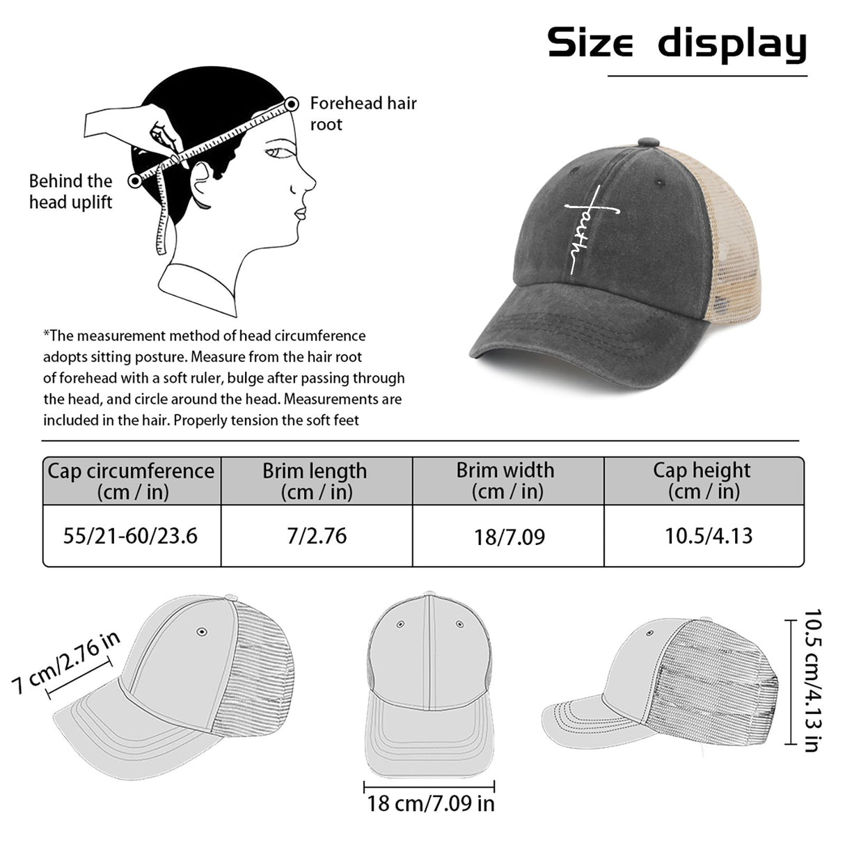 Faith Cross Trucker Hat