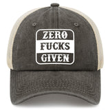 Zero Fucks Given Trucker Hat