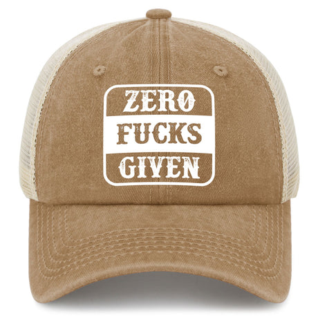 Zero Fucks Given Trucker Hat