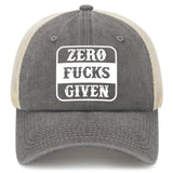 Zero Fucks Given Trucker Hat