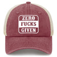 Zero Fucks Given Trucker Hat