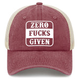 Zero Fucks Given Trucker Hat