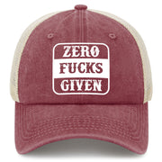 Zero Fucks Given Trucker Hat