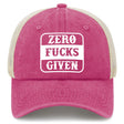 Zero Fucks Given Trucker Hat