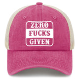 Zero Fucks Given Trucker Hat